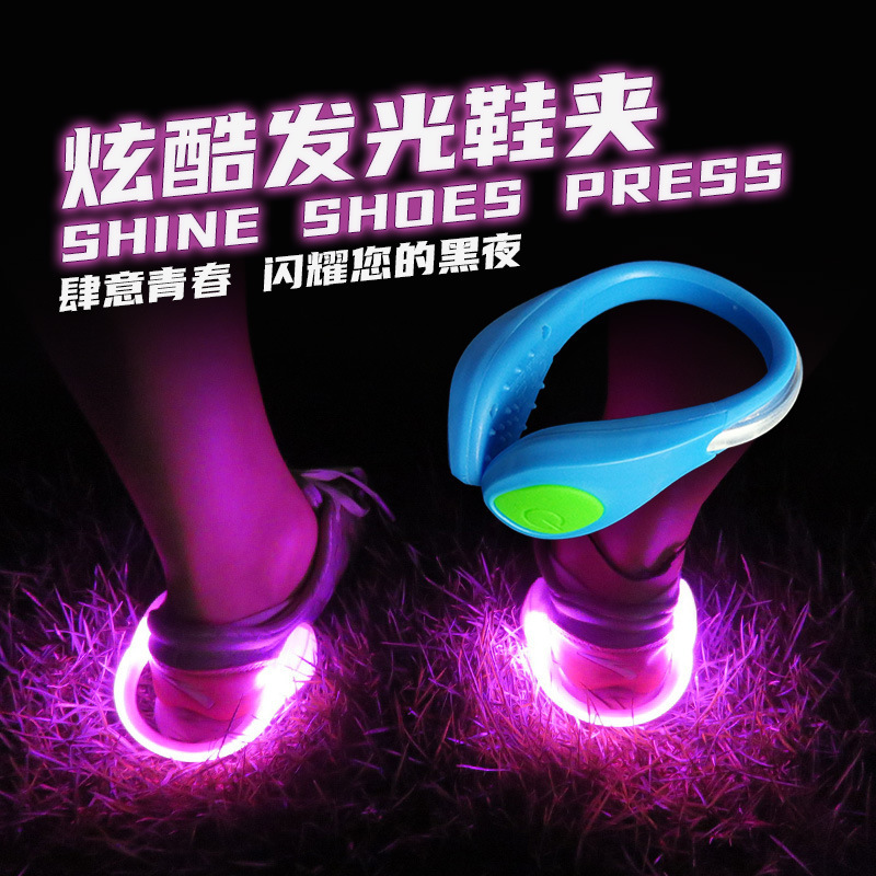 LED flash shoe clip night running light outdoor night running USB charging luminous shoes clip light safety warning luminous props