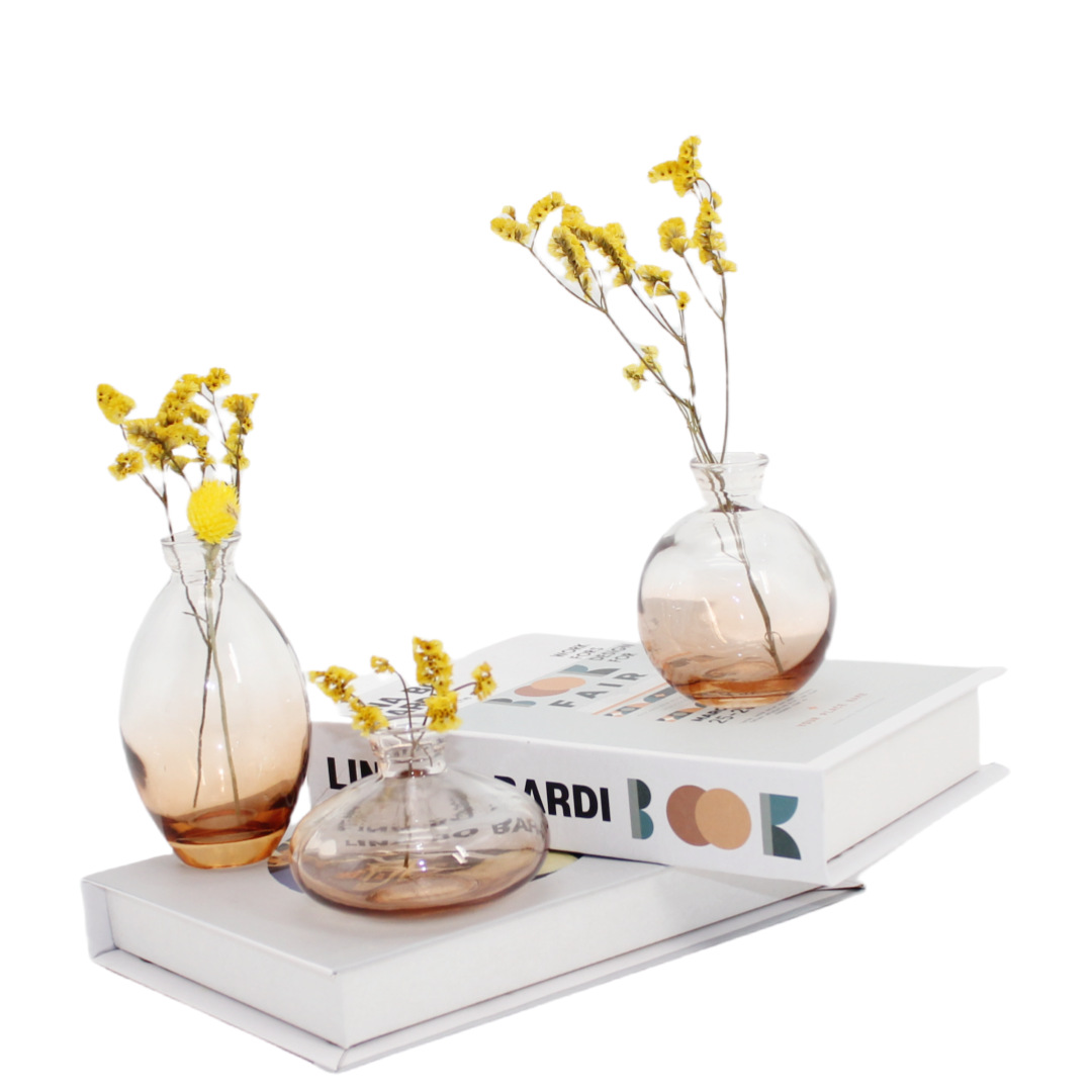 Vintage nórdico mini jarrón artesanía de alta calidad decoración de mesa jarrón de vidrio en el viento de alto valor