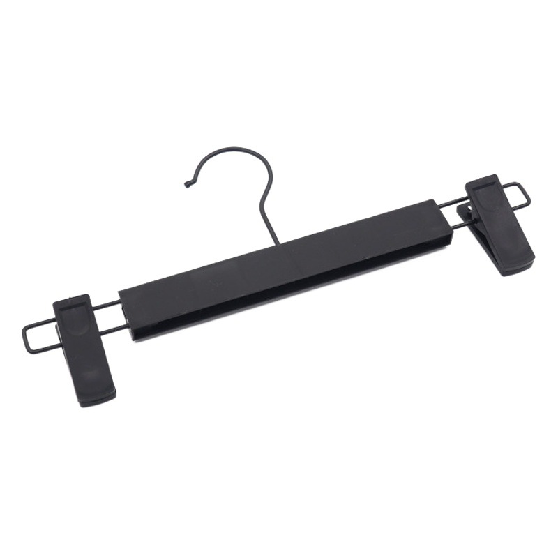 Pantalones de plástico antideslizante clip tienda de ropa hogar adulto percha sin costuras color esmerilado percha retráctil pantalones clip