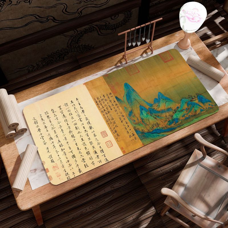 鼠标垫超大古风诗词键盘垫加大加厚锁边批发大号办公桌垫一件代发|undefined