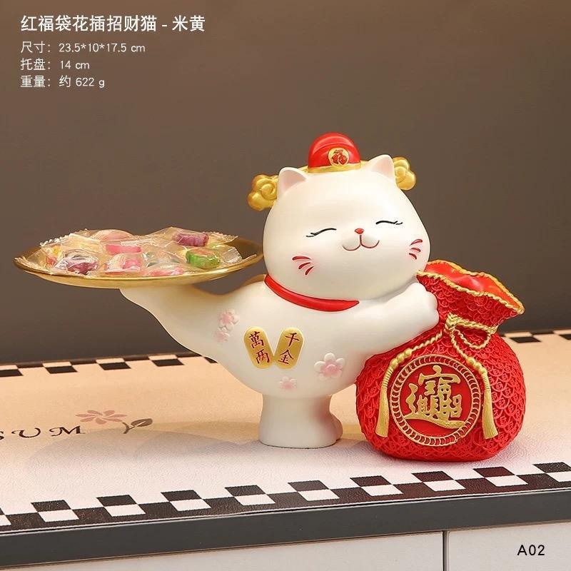 玄関の招き猫の装飾品、新築祝い、新年の贈り物、リビングルームの玄関ホール、家の鍵の収納、靴箱の装飾|undefined