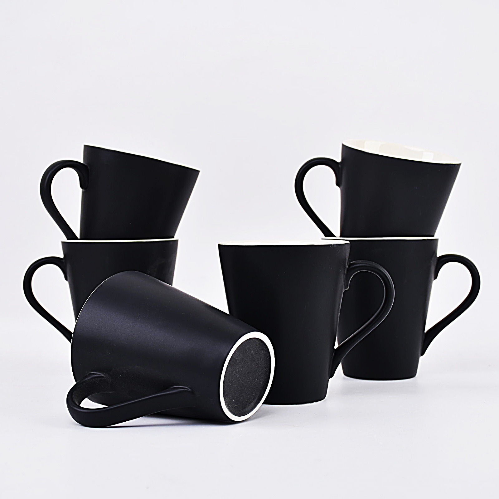 Ceramic black Flared Mug 10 oz coffee mug serving beverages