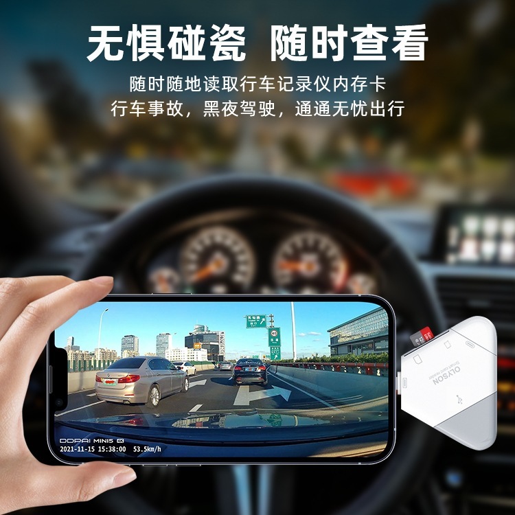 适用苹果手机读卡器三合一多相机数码SD卡TF内存卡储存type-c转换|undefined
