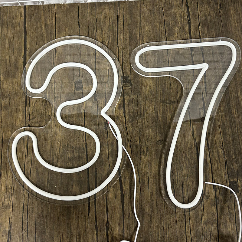 LED luminoso neón luz de modelado digital fiesta de cumpleaños decoración de lámparas de fiestas habitaciones pared LED atmósfera luz