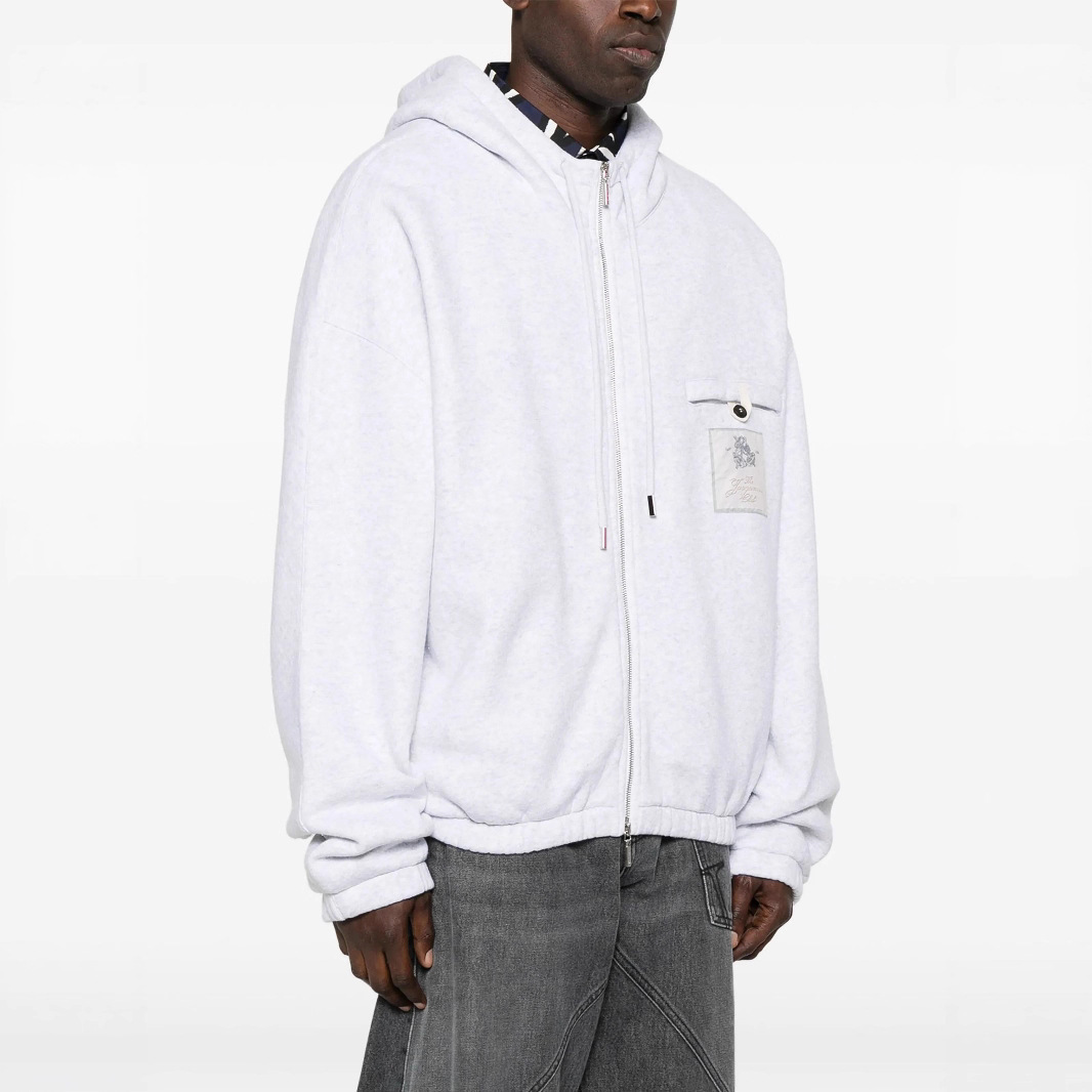 26 Early Fall Jacquemus Long Sleeve Zip Hoodie Casual Loose Sweatshirt