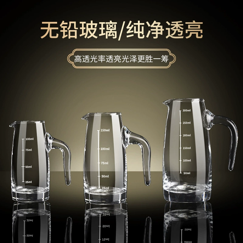 Wine dispenser for home use, bar jigger, lead-free glass pocket flask scaled