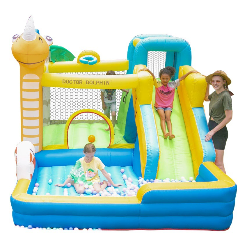 Доктор Дельфин, маленький надувной замок для дома, маленькая надувная горка, детский надувной замок, надувной замок для дома и улицы