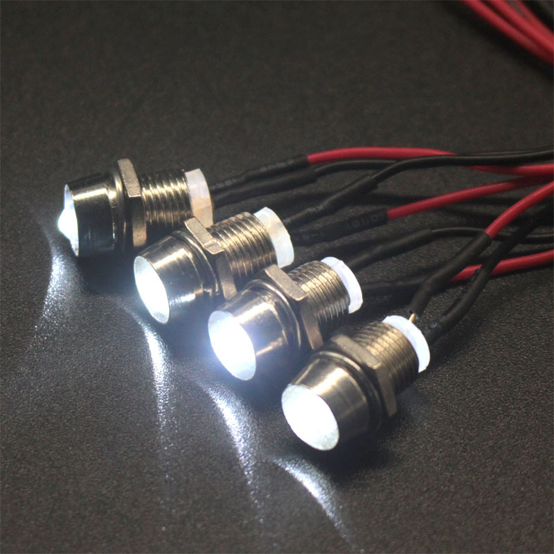 Simple 4 Lights, Two White and Two Red with Metal Lamp Cup, Model Car Lights, Four Lights rc Remote Control Car 3