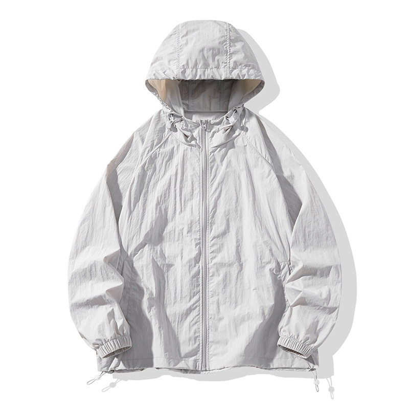 Chaqueta de Protección Solar con Capucha para Pareja, de Nailon, Con Capucha, para Uso Diario