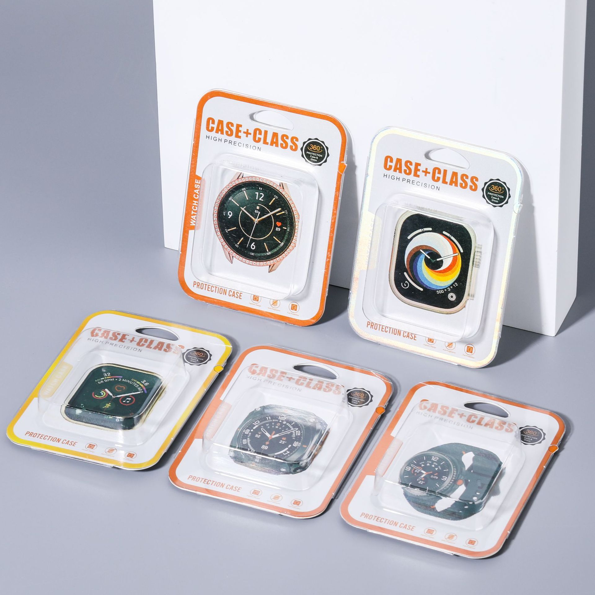 表壳数据线插卡包装现货批发适用手表镜头框通用中性吸塑包装盒