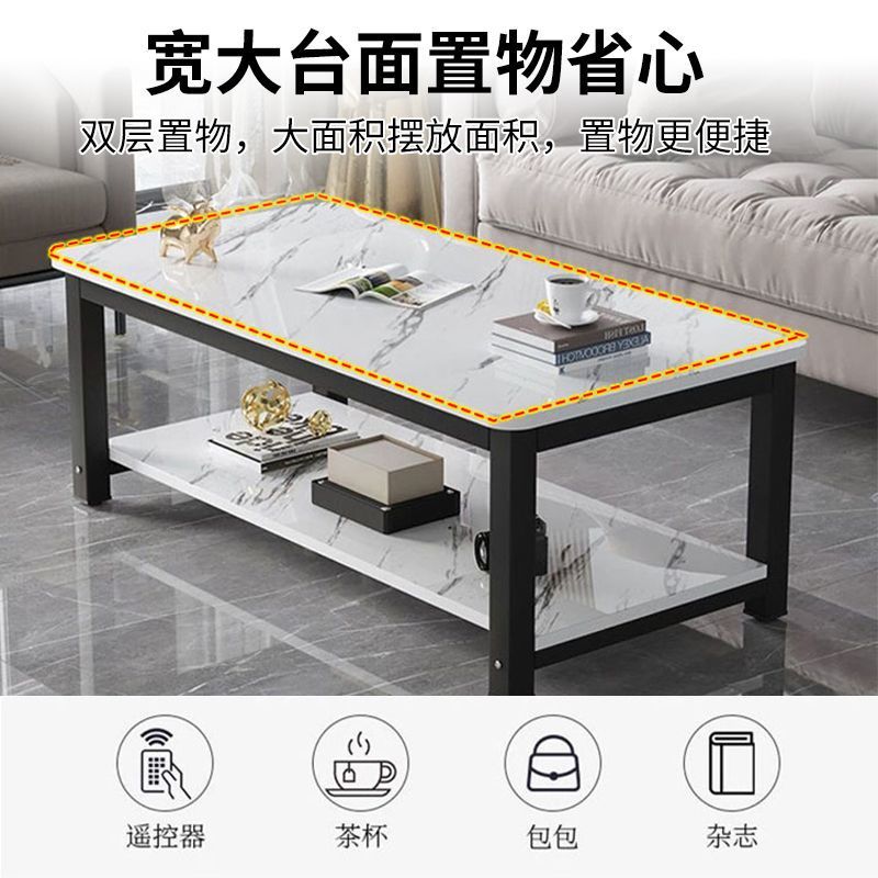 Mesa de té sala de estar doméstica pequeña casa simple mesa rectangular moderna alquiler de mesa de té simple