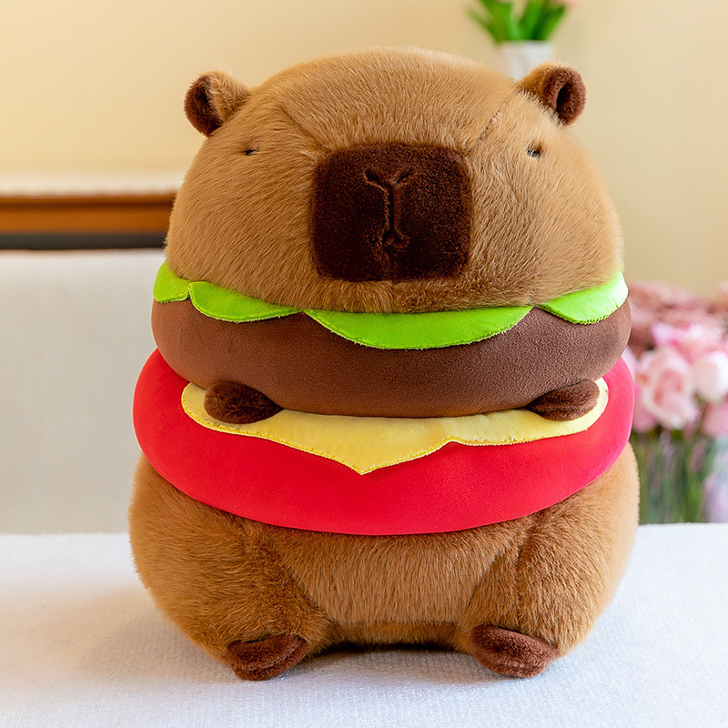 マフラーのカピバラの誕生日の帽子のカピバラの醜い萌えの面白い鼻水のぬいぐるみのぬいぐるみのミンク