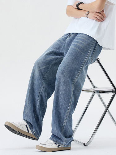 Summer New Lyocell Men's Lightweight Tencel Casual Loose Drape Slimming Versatile Simple Straight Leg Pants