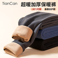 天蚕保暖裤男士加绒加厚秋冬季棉毛裤棉裤内穿大码打底裤女士秋裤