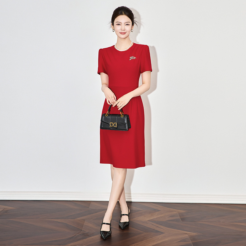 Đầm suông nữ midi mùa hè kiểu mới — 2502604 - Đen chi tiết 7