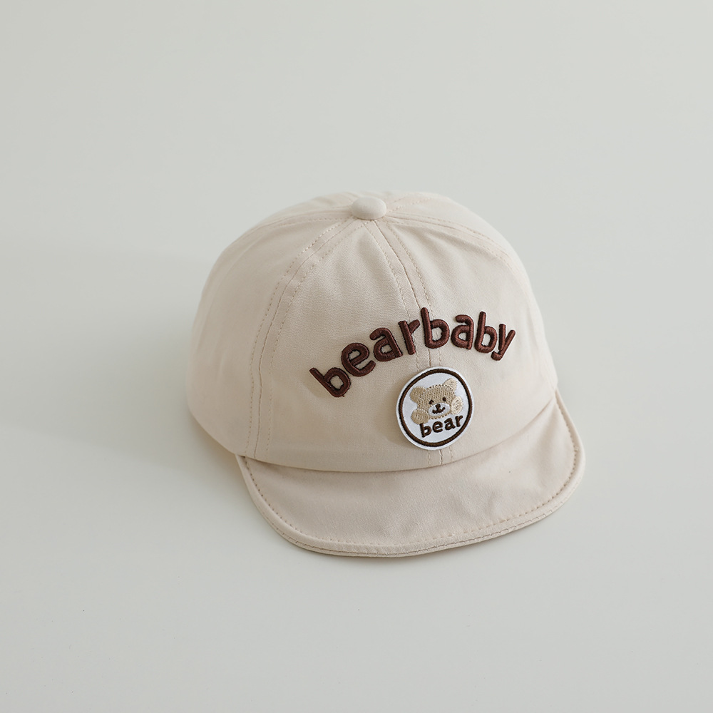 Primavera y otoño delgada sombrero de béisbol para bebés de estilo coreano letras gorra de boca de pato de moda para viajar gorra solar