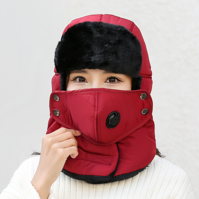 Heated Hats Smart USB heating warm heating hat Outdoor Lei Feng hat mask bib Autumn and winter hat bib_voghion.com
