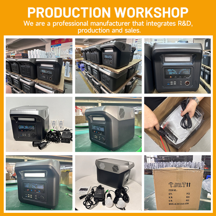 Fuente de Alimentación de Almacenamiento de Energía de Alta Potencia de 1500 W, 220 V, Sistema Solar para Exteriores, Fuente de Alimentación Móvil Portátil para Comercio Electrónico Transfronterizo