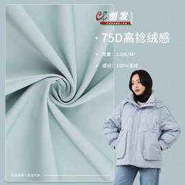 75D高捻绒感染色布 加厚平纹涤纶布料 运动服校服裤装冲锋衣面料