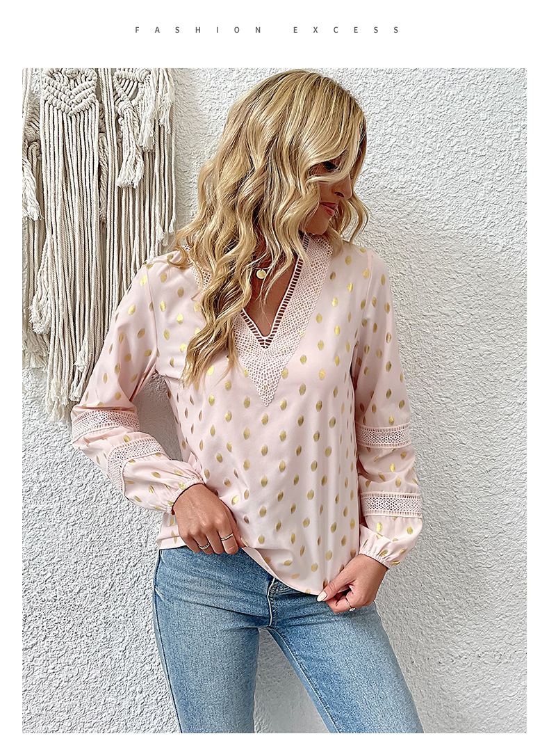 Women's Blouse Long Sleeve Blouses Casual Polka Dots display picture 1