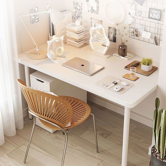 Thickened eco-friendly large white desk, home writing desk, simple makeup table for girls, office computer desk, workbench