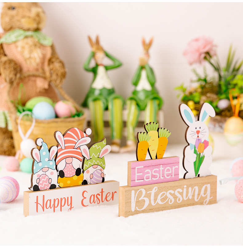 Easter Letter Wood Party Hanging Ornaments 1 Piece display picture 7