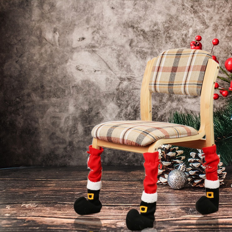 Nuevo cross-border navidad silla pie cubierta de decoración hotel de navidad bordado taburete taburete cubierta de pie