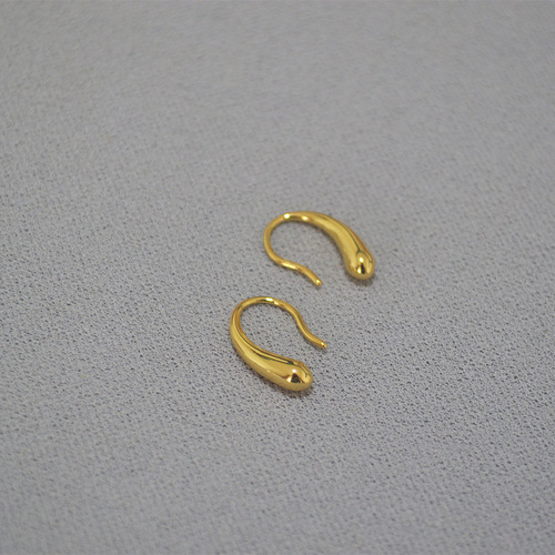 Korean Dongdaemun Design Mini Cute Simple Daily Small Water Drop Bean Sprout Style Earrings for Women