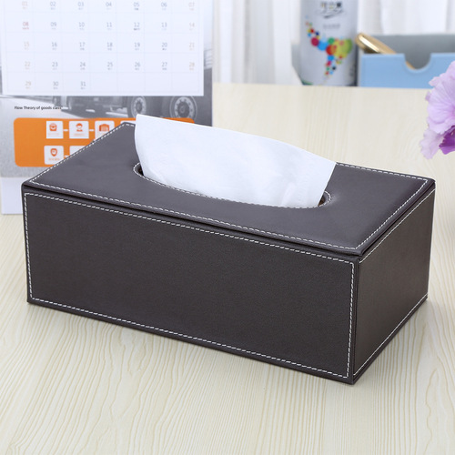 Creative Car PU Paper Towel Box Leather Tissue Box Modern Simple Office Home Daily Necessities Practical Tissue Box