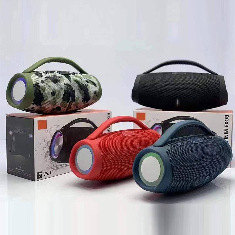 Ventas transfronterizas calientes mini dios de guerra tres generaciones altavoces inalámbricos bluetooth portátiles al aire libre sonido led boombox3