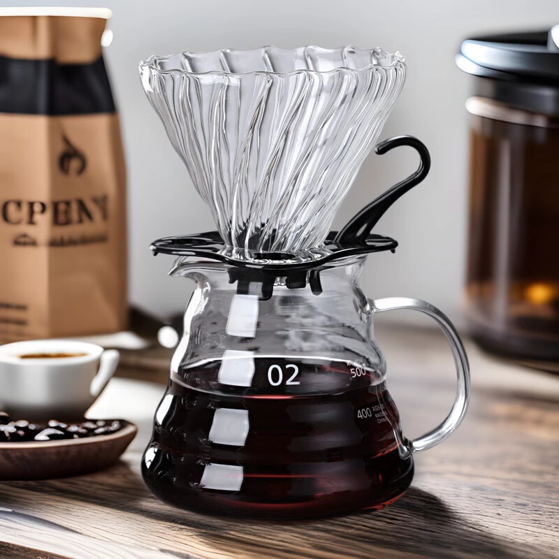 Hand-Brewed Glass Coffee Pot, Cloud Pot, Filter Cup, Filter Sharing Pot Set, Available for Wholesale from Manufacturers, Nordic Style