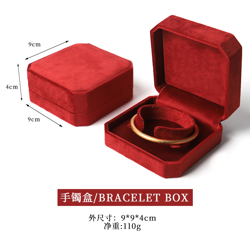 Nuevo joyero octogonal de terciopelo, caja para pendientes y anillos para el 25 aniversario, caja para guardar collares, pulseras y brazaletes con un toque de alta gama. image 15