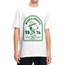 Peanuts Beagle Scouts Badge Snoopy T Shirt Men Women'sŷ����