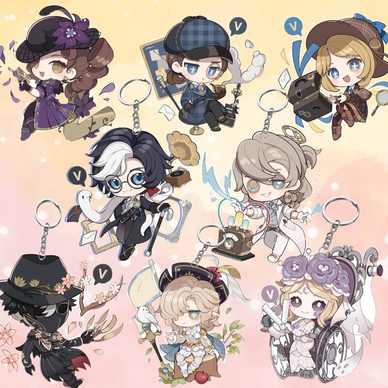 Identity V Q-version acrylic keychain cute anime pendant accessory for student backpack decoration small gift Identity V Q-version acrylic keychain cute anime pendant accessory for student backpack decoration small gift