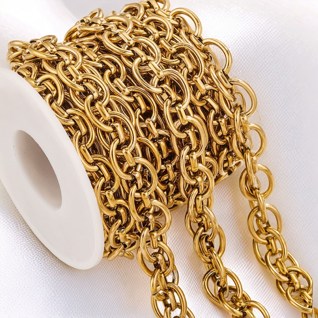 115g Weight Chain Jewelry Making Type 1m Jewelry Making Size 1 Piece O-Shape Solid Color DIY Jewelry Accessories Bracelets Necklace 304 Stainless Steel Hip-Hop Modern Style Simple Style DIY Jewelry Accessories Bracelets Necklace