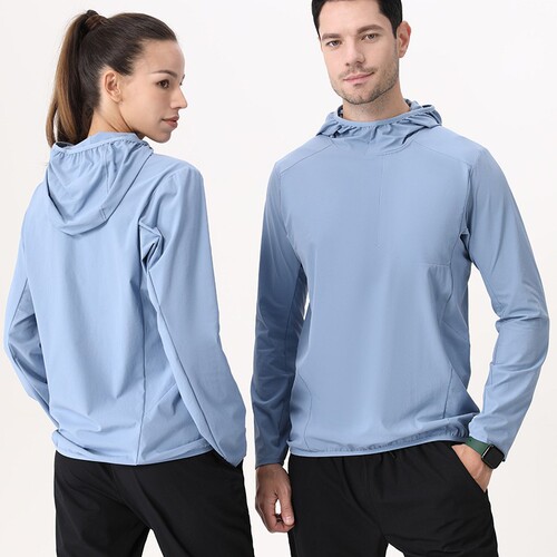 Cross-border Autumn Sport Jacket for Men and Women, Windproof Hiking and Down Jackets, Waterproof and Warm Hooded Running Headgear Top