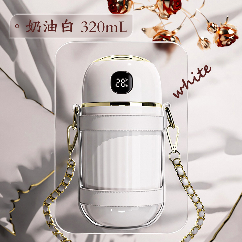 Botella de Agua Inteligente 316 de Alta Gama para Mujer, con Aislamiento, Estilo Mochila, Caja de Regalo, Medición Inteligente de Temperatura, Caja de Regalo