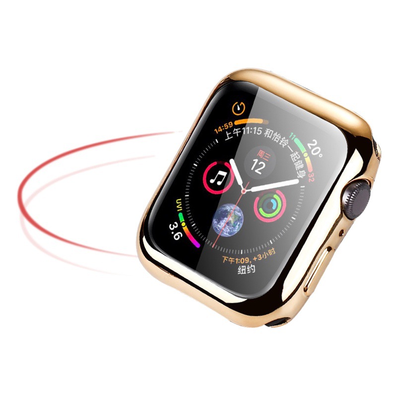 AppleWatch AppleWatch Apple Watch Tpu todo incluido Funda de reloj suave transparente s8 Funda protectora galvanoplastia s10