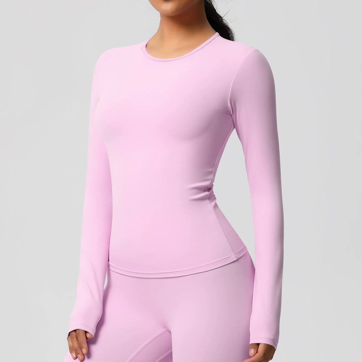 Двусторонний ворсованный женский йога-комплект, дышащие облегающие спортивные костюмы для бега и зала, S–XL