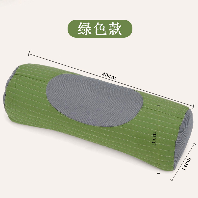 家用荞麦三角颈椎枕头u型纯棉护颈枕苦荞全壳睡觉牵引圆柱枕代发|undefined