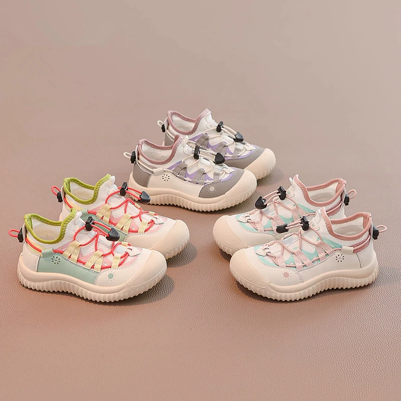 Обувь для девочек Детские спортивные кокосовые туфли весна и осень 2025 новый стиль для мальчиков среднего и старшего возраста повседневные дышащие кроссовки