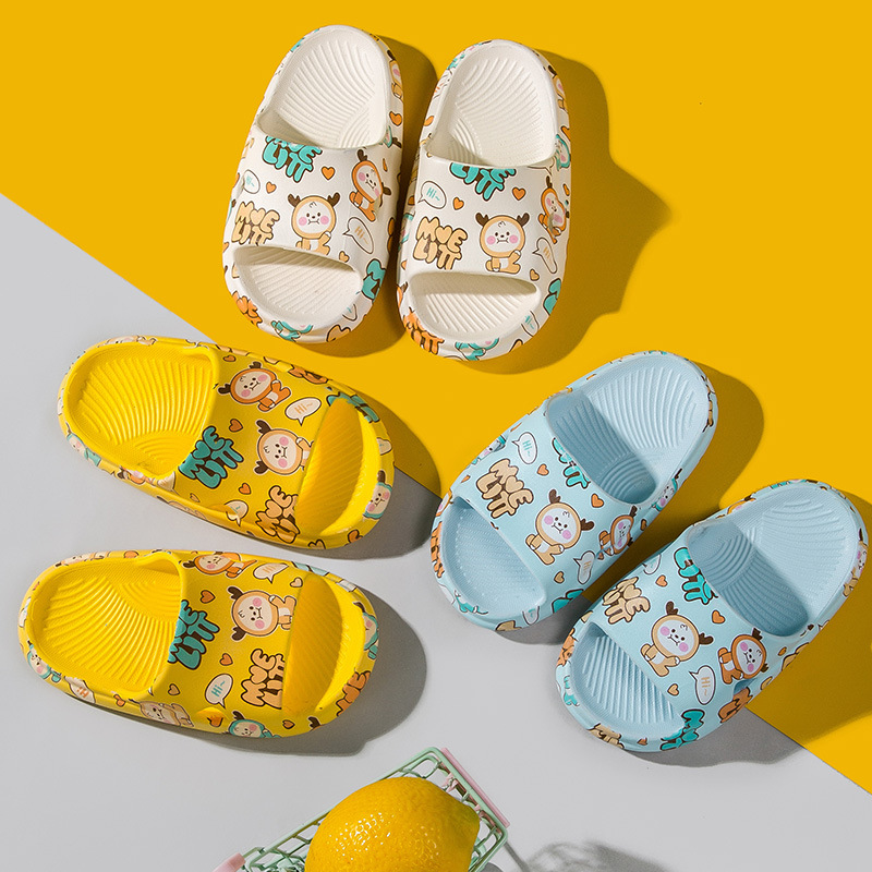 小鹿米利兒童拖鞋 夏季新品印花男女童拖鞋居家軟底防滑寶寶拖鞋