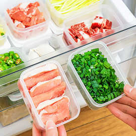 冰箱收纳盒食品级密封盒冷冻肉保鲜盒米饭分装盒备菜葱姜蒜小盒子