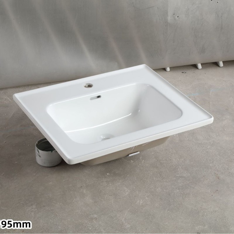 幅50cmのセラミック一体型洗面器、Lサイズ、幅55cm、カット可能な角とエッジの洗面台、幅60cmの洗濯機用洗面器|undefined