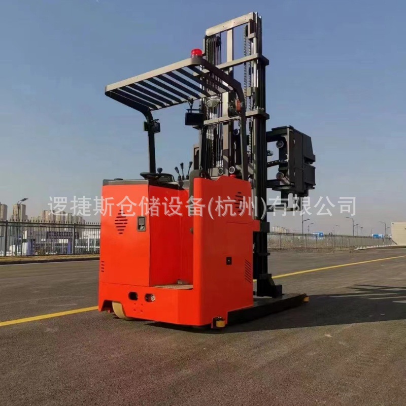 电动叉车三向叉车1.5吨站驾式全电动堆高车窄通道小型堆垛车铲车