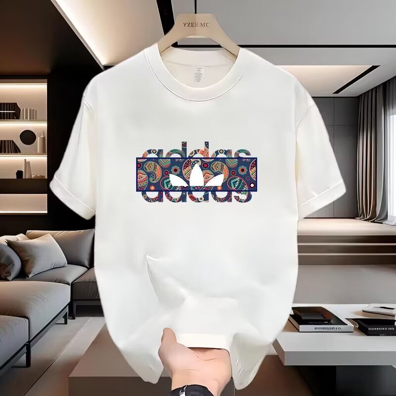 Outlet Official Website | 90% off Special Zone | Brand Discount American Heavyweight Spring/Summer Men's and Women's Pure Cotton Short Sleeve Sports T-Shirt