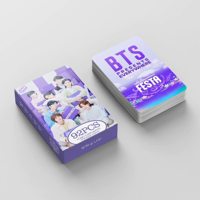 Набор 92 карточки с фото, BTS BPSKTWICE, двусторонние LOMO-карточки, фабричная печать