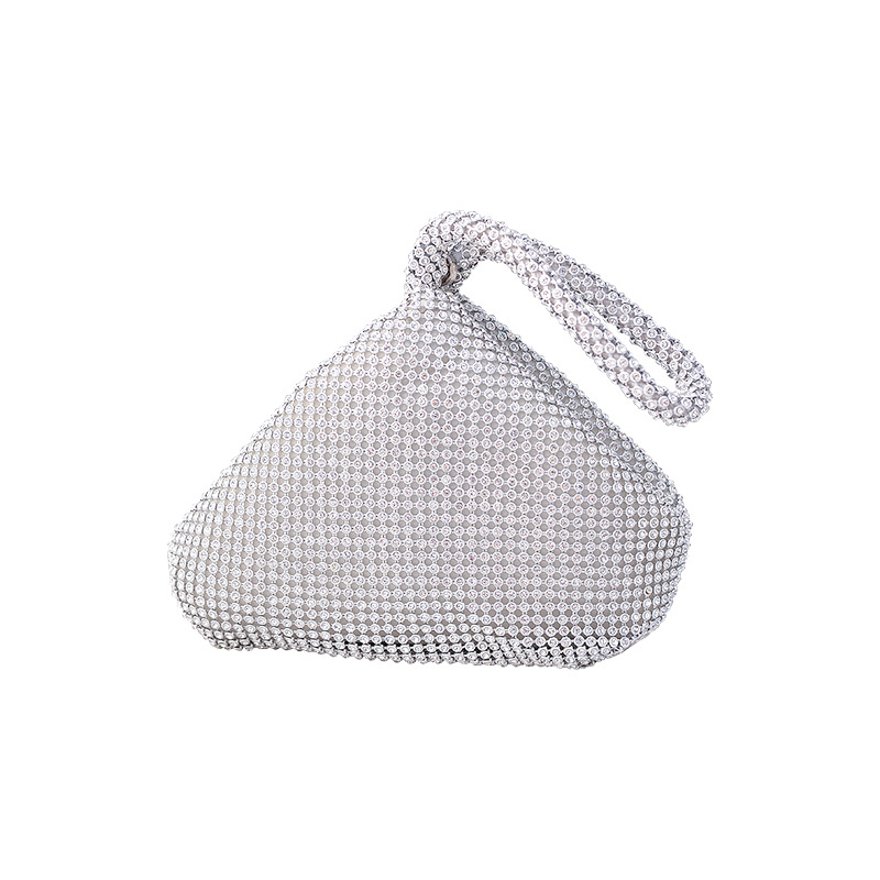 Bolso de noche de moda transfronteriza Bolso hecho a mano de la mina grande incrustado en diamantes Banquete Bolso de noche de todo fósforo Bolso portátil de mujer Entrega