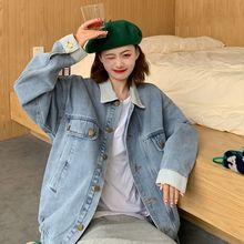 网红牛仔外套女春秋2023新款韩版宽松BF原宿风复古学生牛仔夹克女