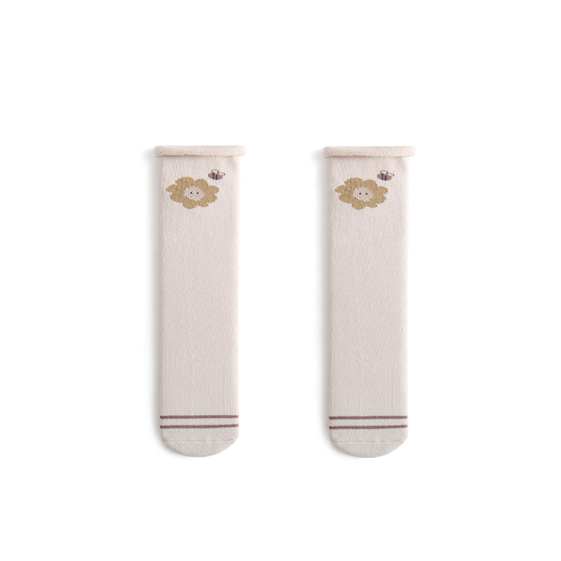 Calcetines de bebé 2022 Otoño e Invierno nuevos calcetines de bebé recién nacidos dibujos animados lindo boca suelta niños y niñas calcetines largos de algodón